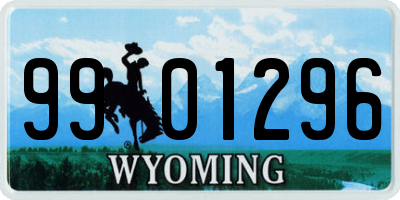 WY license plate 9901296
