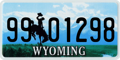 WY license plate 9901298
