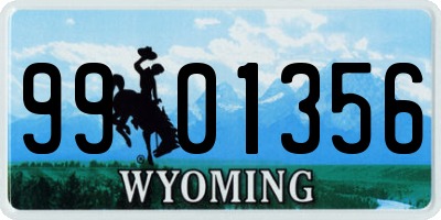 WY license plate 9901356