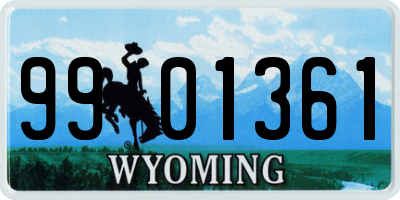 WY license plate 9901361