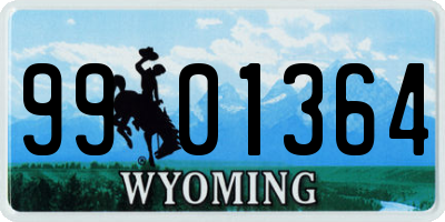 WY license plate 9901364