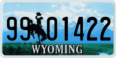 WY license plate 9901422