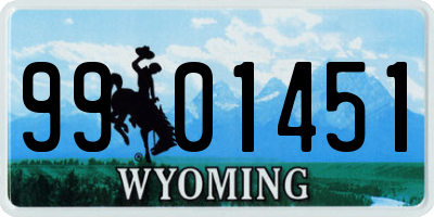 WY license plate 9901451