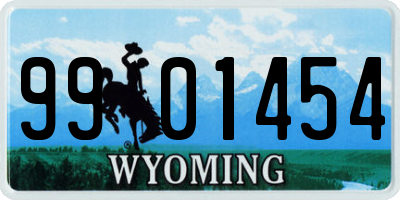 WY license plate 9901454
