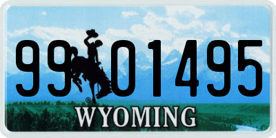 WY license plate 9901495