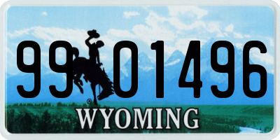 WY license plate 9901496
