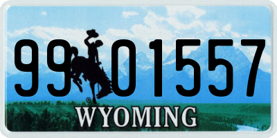 WY license plate 9901557