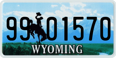 WY license plate 9901570