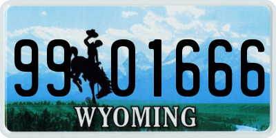 WY license plate 9901666