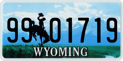 WY license plate 9901719