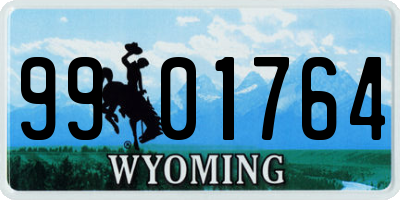 WY license plate 9901764