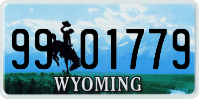 WY license plate 9901779