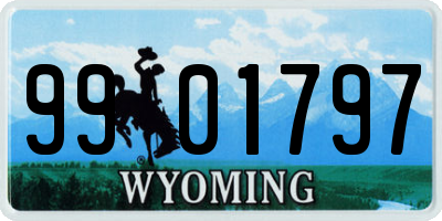 WY license plate 9901797