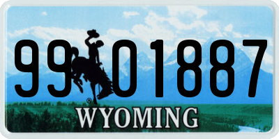 WY license plate 9901887