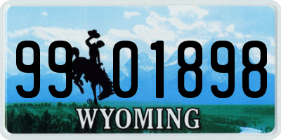 WY license plate 9901898