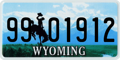 WY license plate 9901912