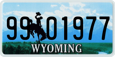 WY license plate 9901977
