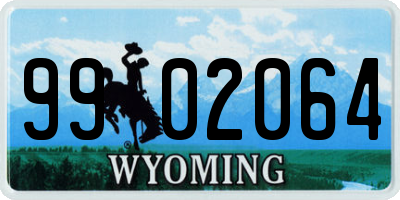 WY license plate 9902064