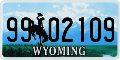 WY license plate 9902109