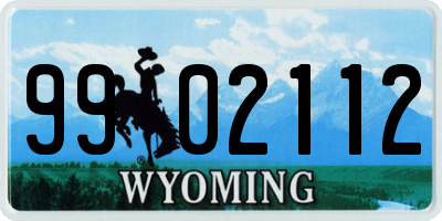 WY license plate 9902112