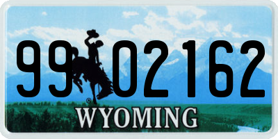 WY license plate 9902162