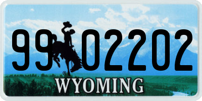 WY license plate 9902202