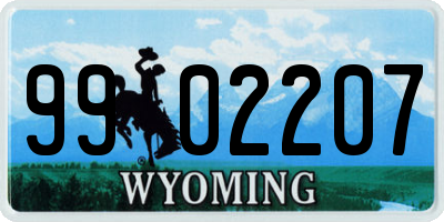 WY license plate 9902207