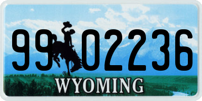 WY license plate 9902236
