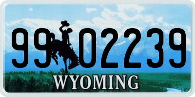 WY license plate 9902239