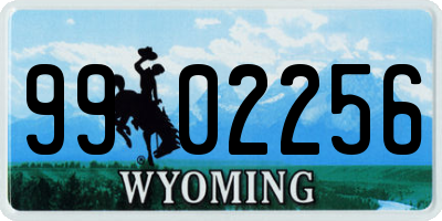 WY license plate 9902256