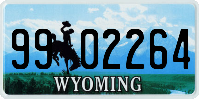 WY license plate 9902264