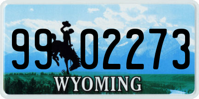WY license plate 9902273