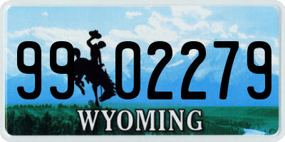 WY license plate 9902279