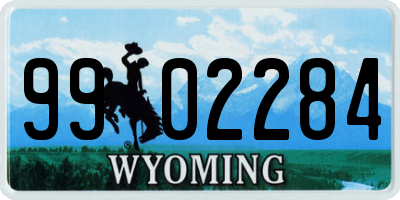 WY license plate 9902284