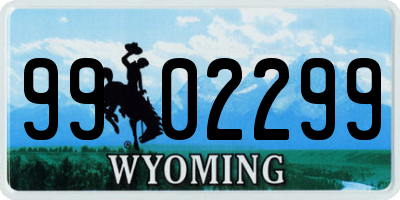 WY license plate 9902299