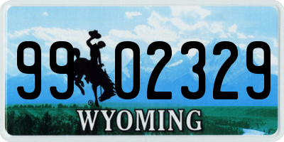 WY license plate 9902329