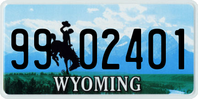 WY license plate 9902401