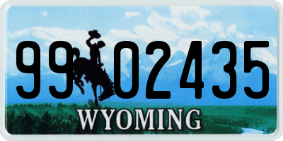 WY license plate 9902435