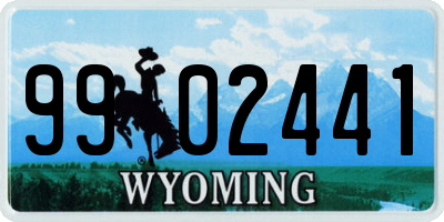 WY license plate 9902441