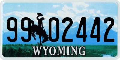 WY license plate 9902442