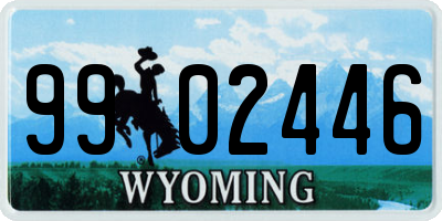 WY license plate 9902446