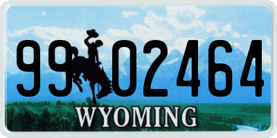 WY license plate 9902464