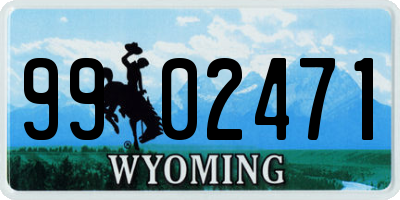 WY license plate 9902471