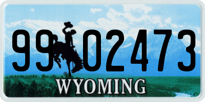 WY license plate 9902473