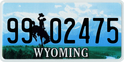 WY license plate 9902475