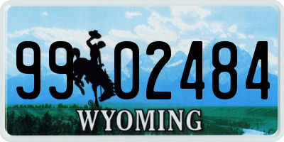 WY license plate 9902484
