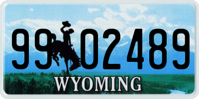 WY license plate 9902489