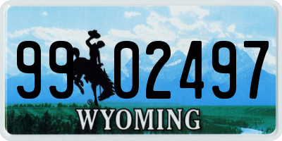 WY license plate 9902497