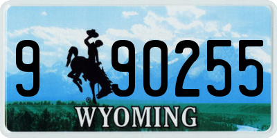 WY license plate 990255