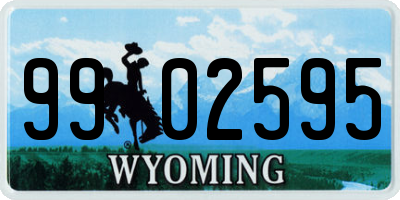 WY license plate 9902595